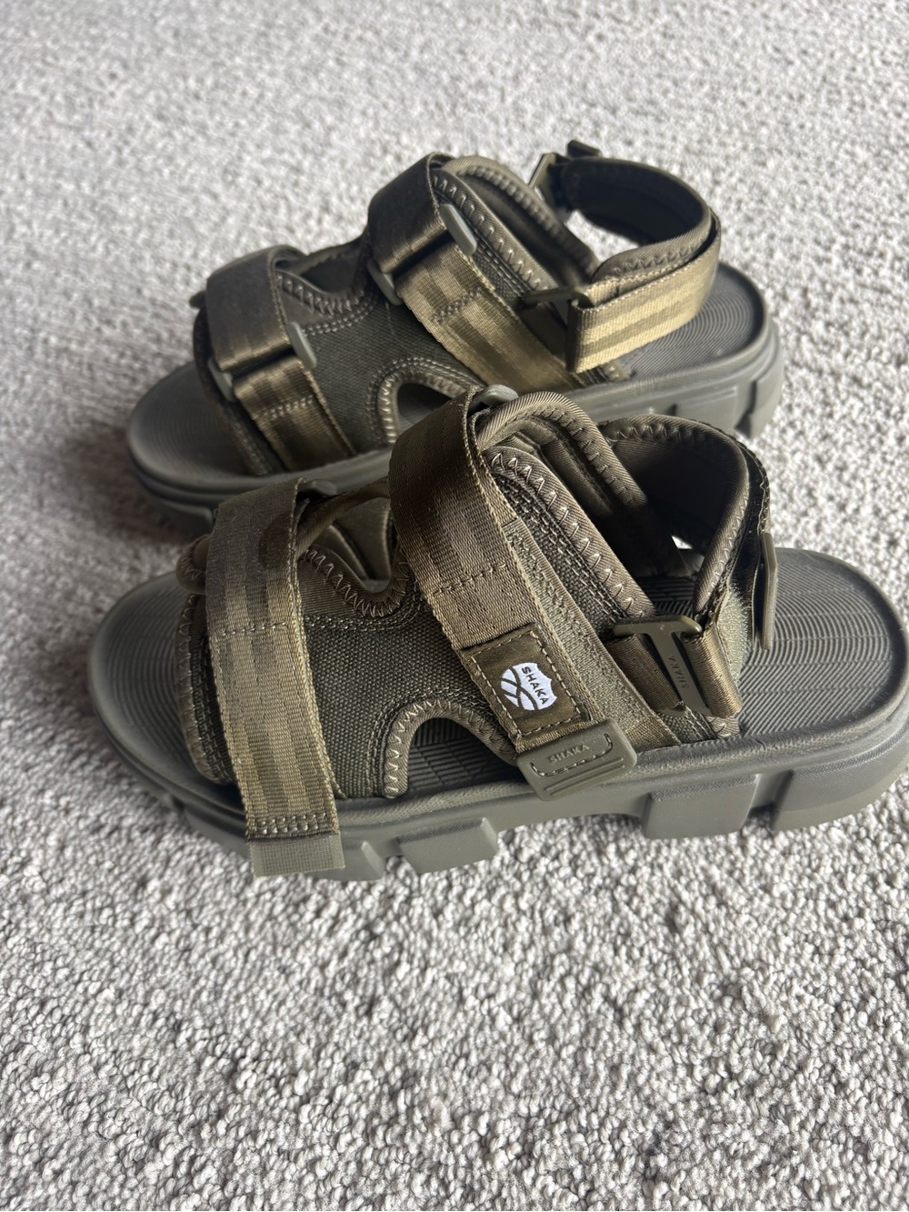 Women’s Olive Green Tactical Strap Sandals - unworn